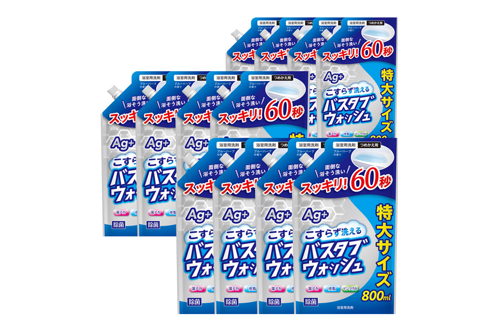 第一石鹸 バスタブウォッシュ 詰替用 800ml×12個 湯アカ・皮脂汚れをすっきり落とす。