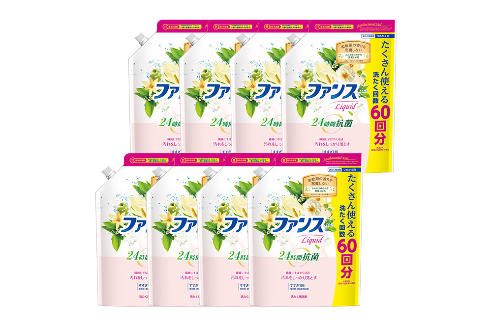 第一石鹸 ファンスリキッド 液体衣料用洗剤 詰替1.2kg×8個 繊維にすばやく浸透。汚れをしっかり落とす。