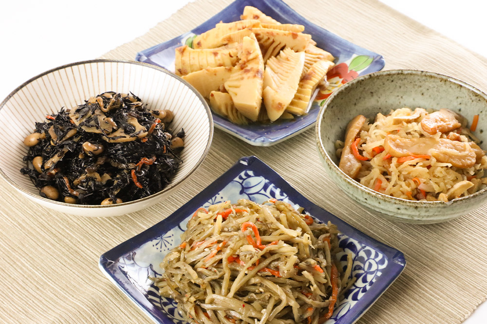 モリヨシチルド惣菜詰め合わせ 4種2セット（五目ひじき煮、金平ごぼう、五目切干煮、筍土佐煮）×2袋