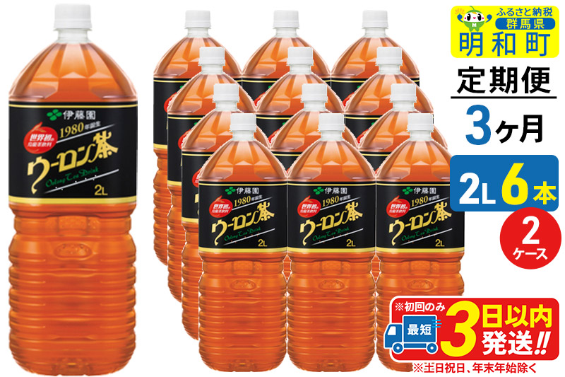 《定期便3ヶ月》ウーロン茶 伊藤園 ＜2L×6本＞【2ケース】
