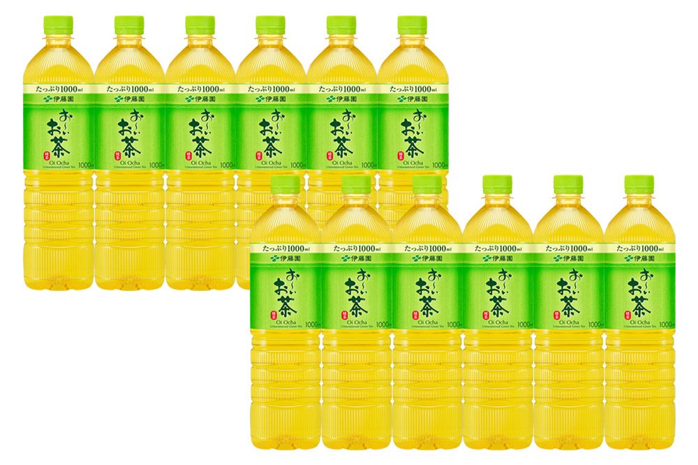 お〜いお茶 緑茶 伊藤園 ＜1L×12本＞【2ケース】1回のみ