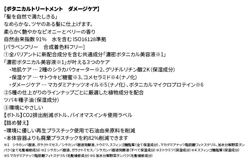 BOTANIST ボタニスト ボタニカルトリートメント 詰替 単品【ダメージケア】【ネコポス】