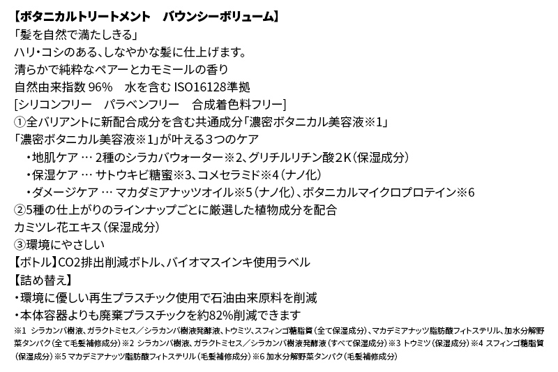 BOTANIST ボタニスト ボタニカルトリートメント 詰替 単品【バウンシーボリューム】【ゆうパケット】