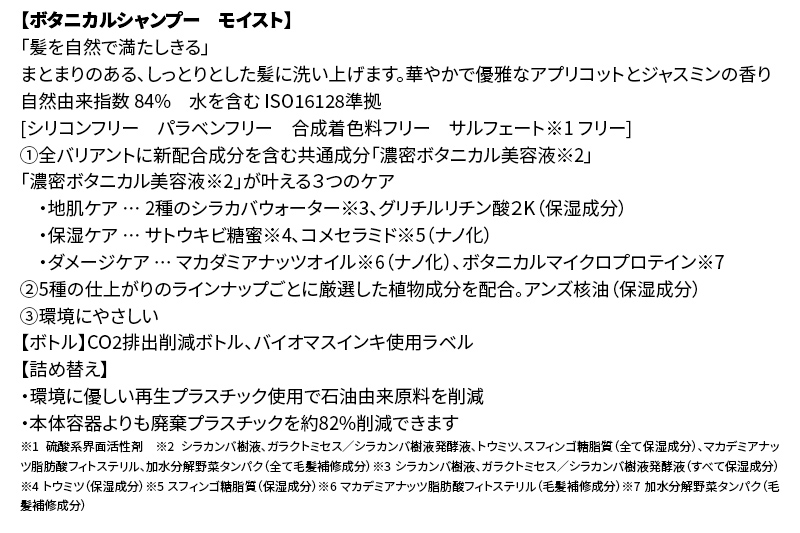 BOTANIST ボタニスト ボタニカルシャンプー 詰替 単品【モイスト】【ゆうパケット】