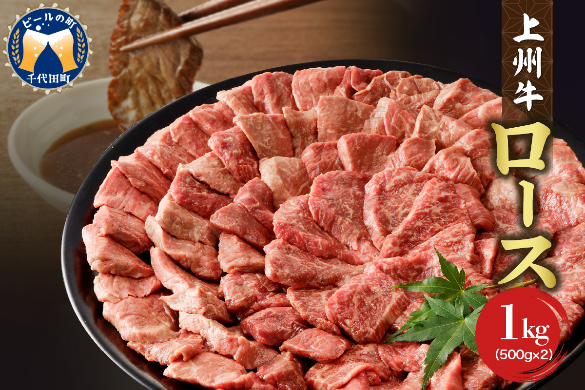 牛肉 ロース 【上州牛】 1.0kg（500g×2パック）  群馬 県 千代田町