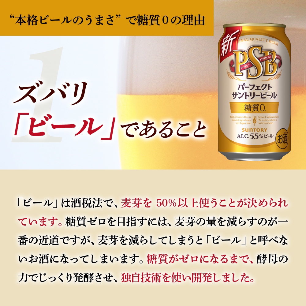 【2ヵ月定期便】パーフェクトサントリービール　350ml×24本 PSB 2ヶ月コース(計2箱) 