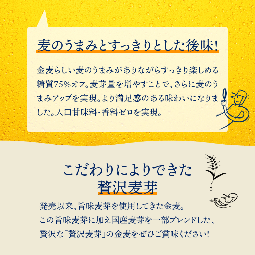 【6ヵ月定期便】2箱セット サントリー　金麦　糖質75％オフ 350ml×24本 6ヶ月コース(計12箱) 