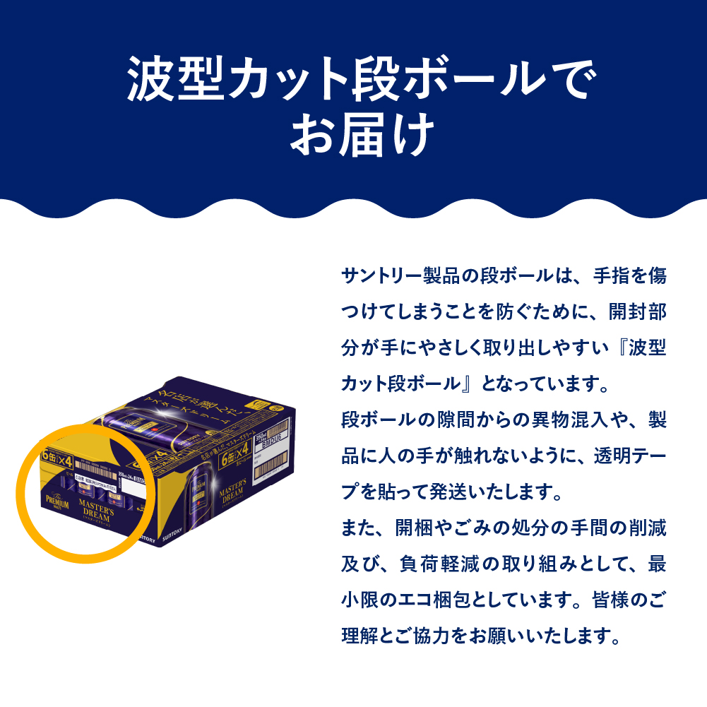 【3ヵ月定期便】2箱セット サントリー　マスターズドリーム　350ml×24本 3ヶ月コース(計6箱) 