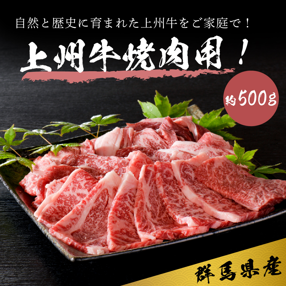 牛肉 焼肉 用 【上州牛】 肩ロース 500g 群馬県 産 千代田町