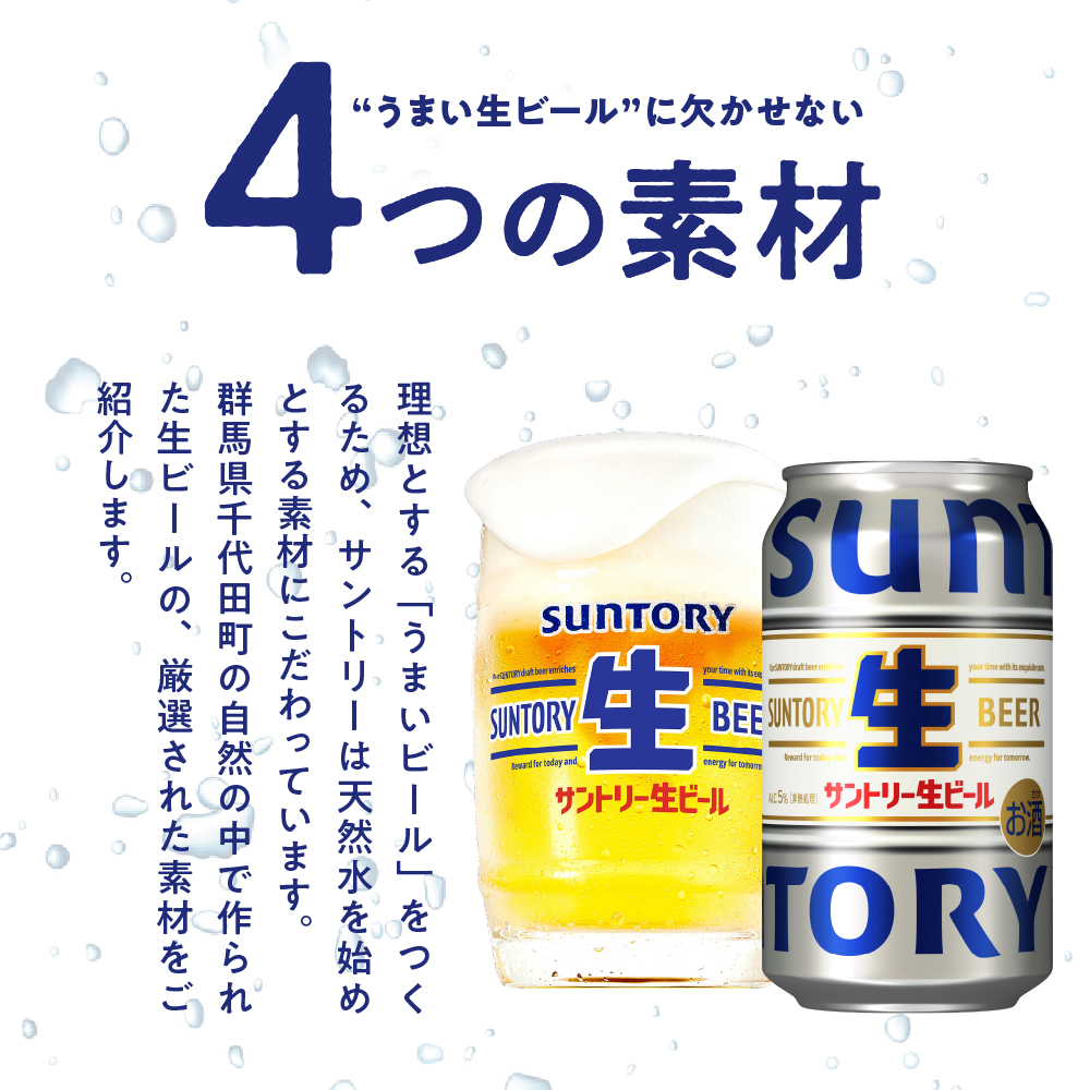 サントリー 生ビール トリプル生 350ml×24本 群馬県 千代田町