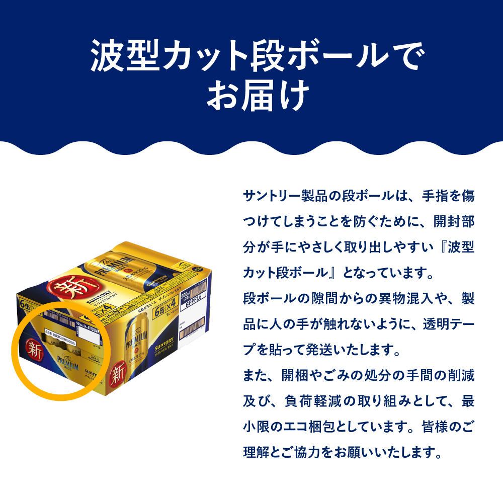 【12ヵ月定期便】ビール ザ・プレミアムモルツ 【神泡】 プレモル 500ml × 24本 12ヶ月コース(計12箱) 群馬県 千代田町