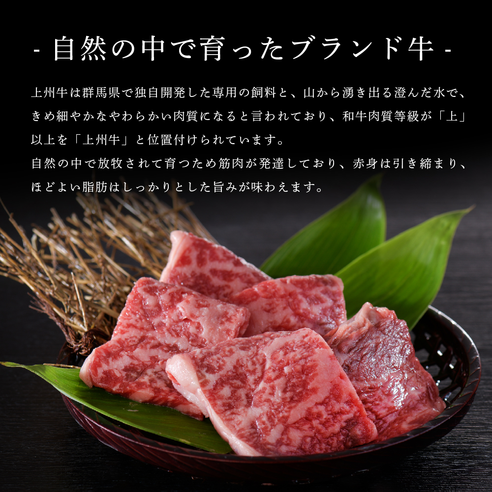 牛肉 焼肉 用 【上州牛】 肩ロース 500g 群馬県 産 千代田町