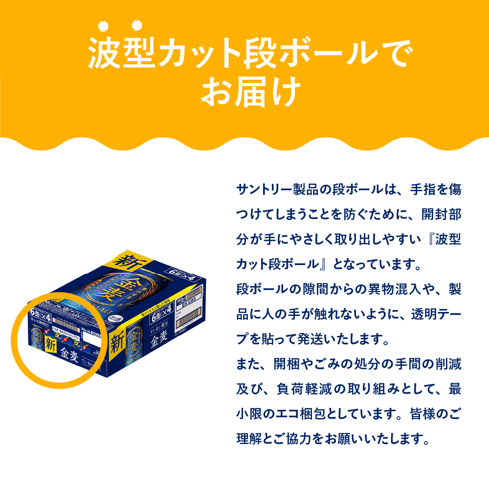 【3ヵ月定期便】2箱セット サントリー　金麦　350ml×24本 3ヶ月コース(計6箱) 