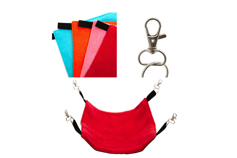 色柄おまかせ 小動物のハンモック Mサイズ(30×30cm) 2枚セット