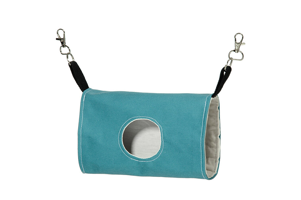 接触冷感 小動物のハンモック 7点セット グレー＆ターコイズ ハンドメイド