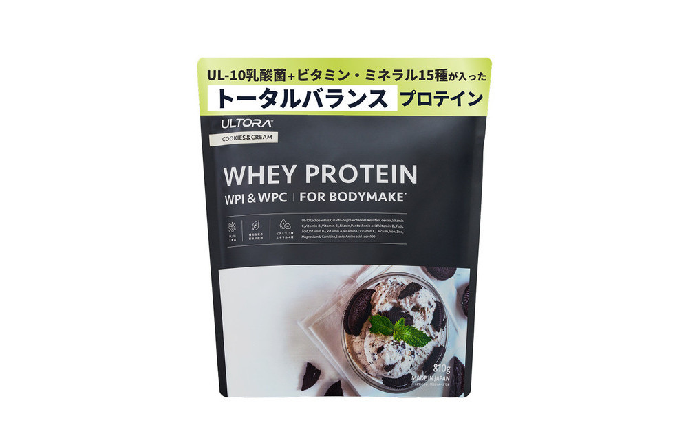 ULTORA ホエイダイエットプロテイン 810g クッキー＆クリーム風味（リニューアル）