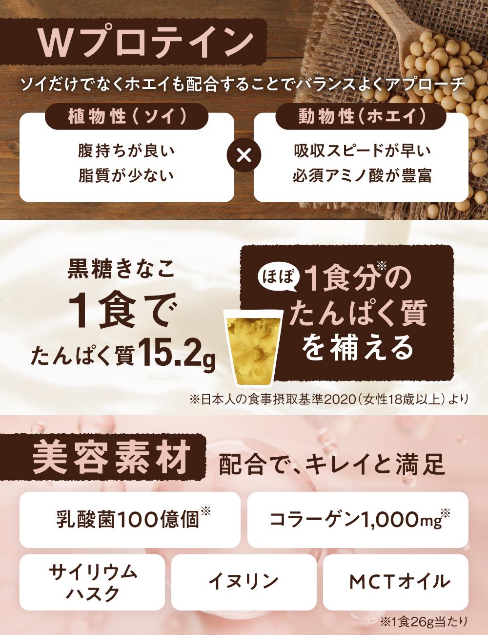 プロテイン タンパクメイト 黒糖きなこ味 3袋【2026年2月以降順次発送】