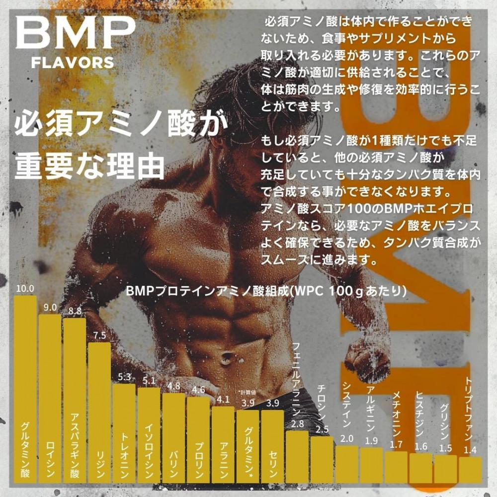 BMPプロテイン 3kgセット ココア＆チョコ、ストロベリー、オレンジ ／ たんぱく質 栄養補給 ホエイプロテイン 埼玉県