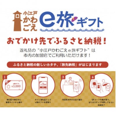 【JALの旅先納税】電子商品券「小江戸かわごえe旅ギフト」 6,000円分