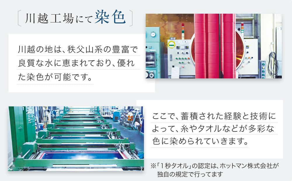 【1秒タオル】ホットマンカラー12 ライトフェイスタオル2枚+ゲストタオル2枚　セット