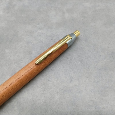 欅(けやき)木軸ペン　スタンダードタイプ・シャープペンシル(ゴールド&シルバー金具) 固定ノック【1689314】