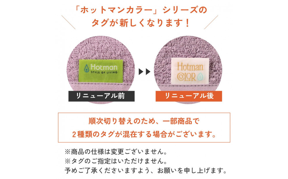【1秒タオル】ホットマンカラー12 ミニバスタオル2枚セット