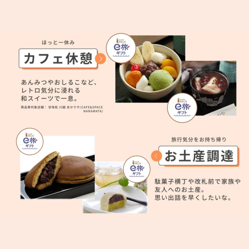 【JALの旅先納税】電子商品券「小江戸かわごえe旅ギフト」 6,000円分