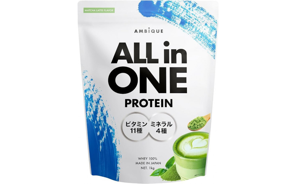 【抹茶ラテ風味】AMBiQUE オールインワンプロテイン （1kg×6袋）