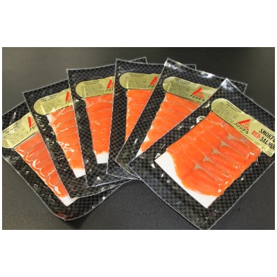 天然紅鮭スモークサーモンスライス　6パックセット【配送不可地域：離島】【1247829】