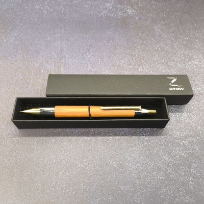 欅(けやき)木軸ペン　スタンダードタイプ・シャープペンシル(ゴールド&シルバー金具) 固定ノック【1689314】