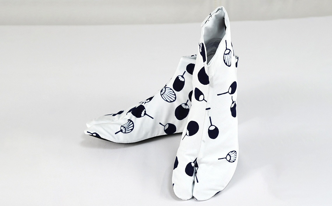 「SAMURAITABI」竺仙足袋 うちわ柄（22.5cm） No.491-10
