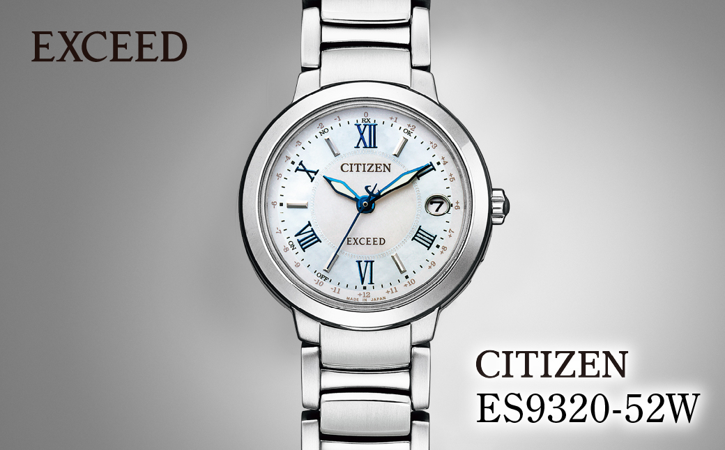 CITIZEN EXCEED Ladies ES9320-52W | シチズン citizen エクシード 腕時計 時計 正規品 レディース ビジネス スーツ カジュアル フォーマル 贈答 贈答用 ギフト プレゼント 母の日 国内製造 国産 電波 ソーラー エコドライブ サファイアガラス チタニウム スーパーチタニウム 5気圧防水 防水 埼玉県 所沢市