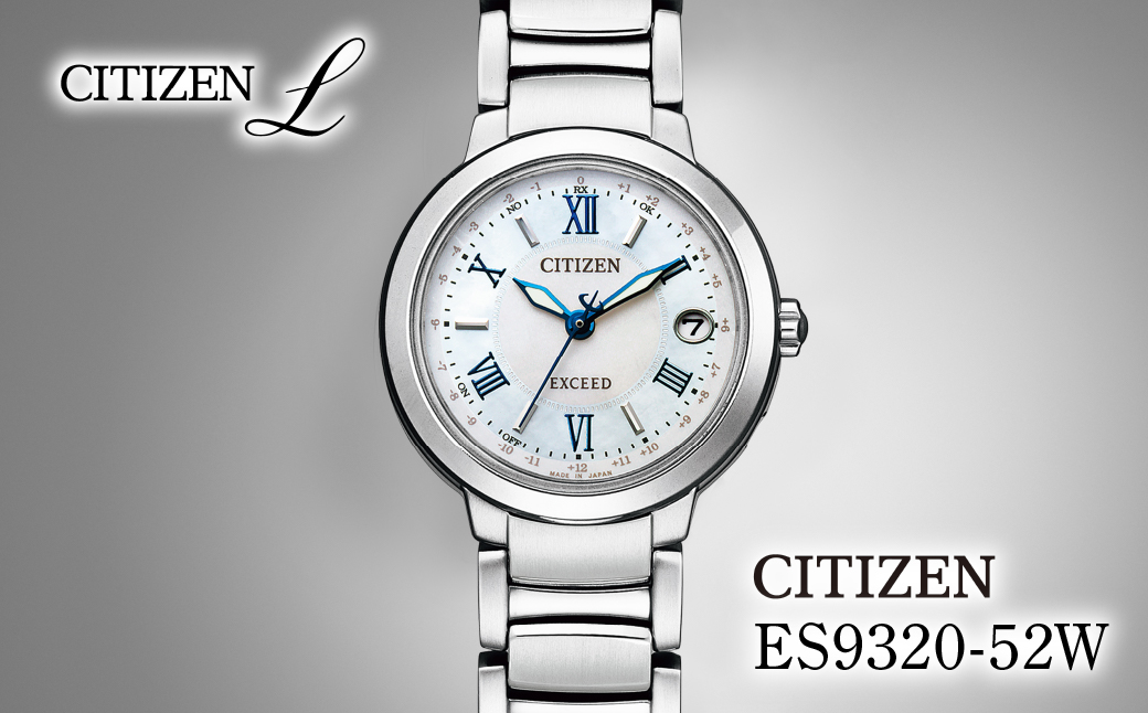 CITIZEN EXCEED Ladies ES9320-52W | シチズン citizen エクシード 腕時計 時計 正規品 レディース ビジネス スーツ カジュアル フォーマル 贈答 贈答用 ギフト プレゼント 母の日 国内製造 国産 電波 ソーラー エコドライブ サファイアガラス チタニウム スーパーチタニウム 5気圧防水 防水 埼玉県 所沢市