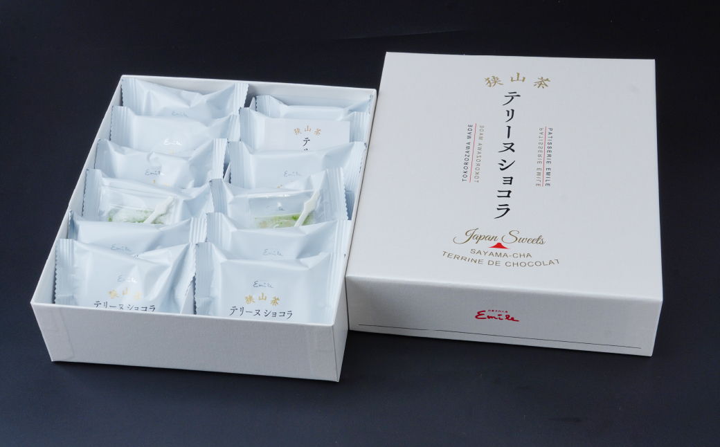 狭山茶テリーヌショコラ 12個入り エミール | 洋菓子 お菓子 ギフト 贈答 贈り物 プレゼント 個包装 小分け スイーツ おやつ 抹茶 狭山茶 ショコラ チョコ チョコレート おすすめ emile 埼玉県 所沢市