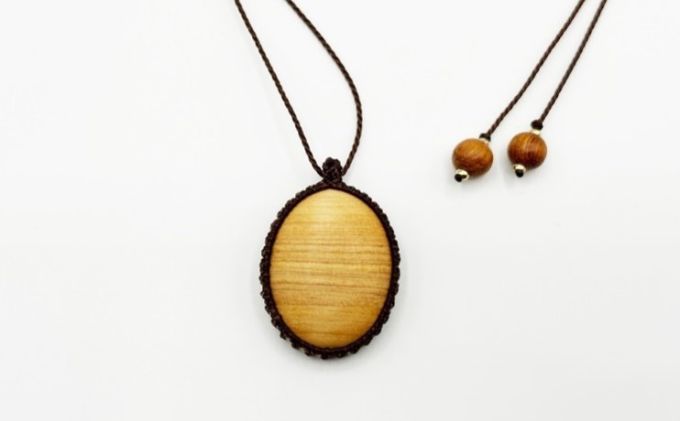 西川材ペンダント(オーバル)[52210900] ファッション アクセサリー 小物 首元 装飾 普段使い お出かけ おしゃれ ナチュラル ヒノキ使用 木製 オリジナルペンダント 