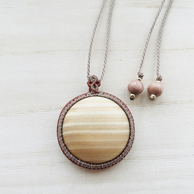 西川材ペンダント(ラウンド) 　 HNNP001