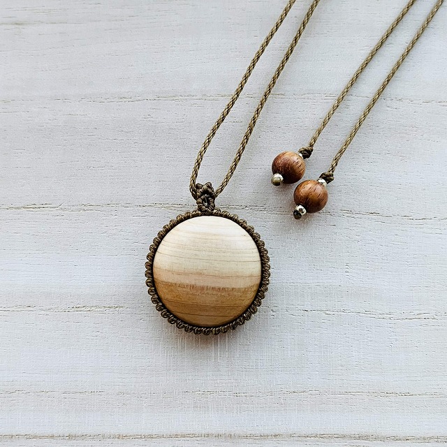 西川材ペンダント(ラウンド) 　 HNNP001