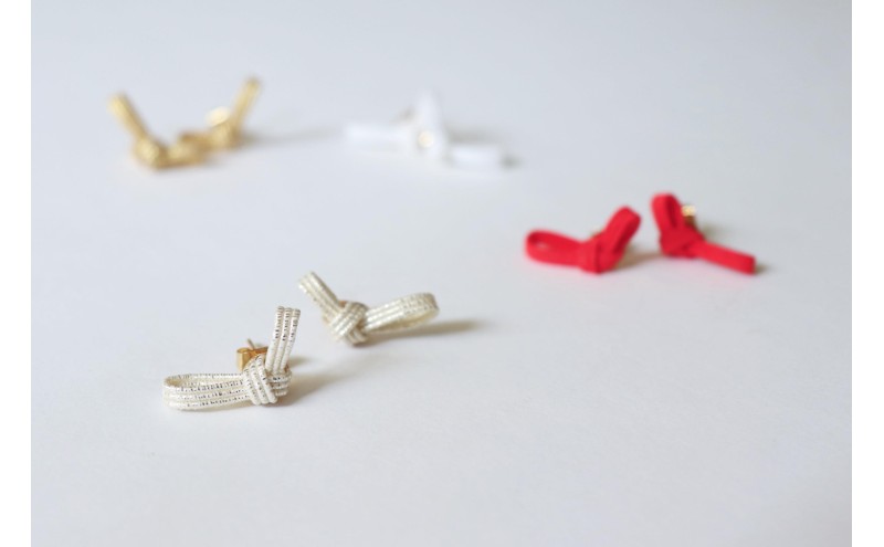 水引musubi耳飾り パール ピアス ［52211037］