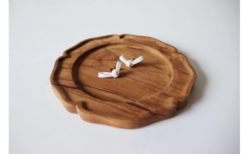 水引musubi耳飾り 白 ピアス ［52211033］