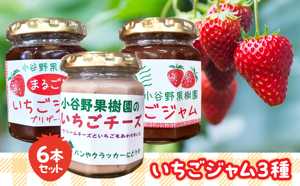 いちごジャム3種6本セット 苺ジャム 手作りジャム HNNBJ001