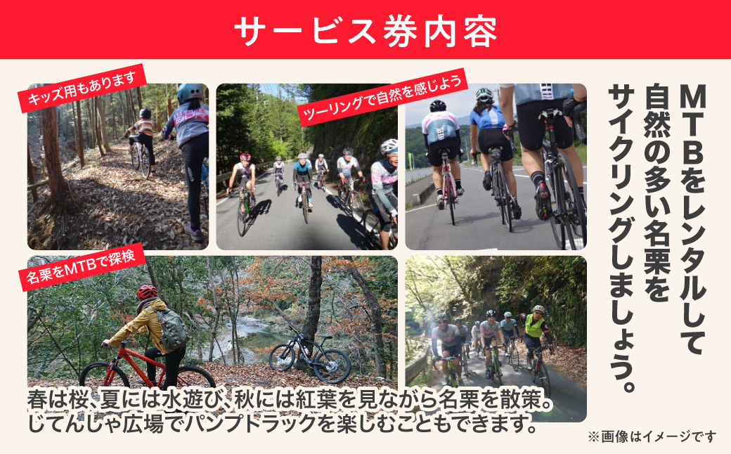 レンタルサイクル 2名様1日利用サービス券 体験チケット HNNC005
