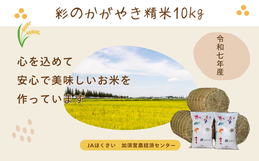 【令和7年産】加須市産　彩のかがやき　精米10kg