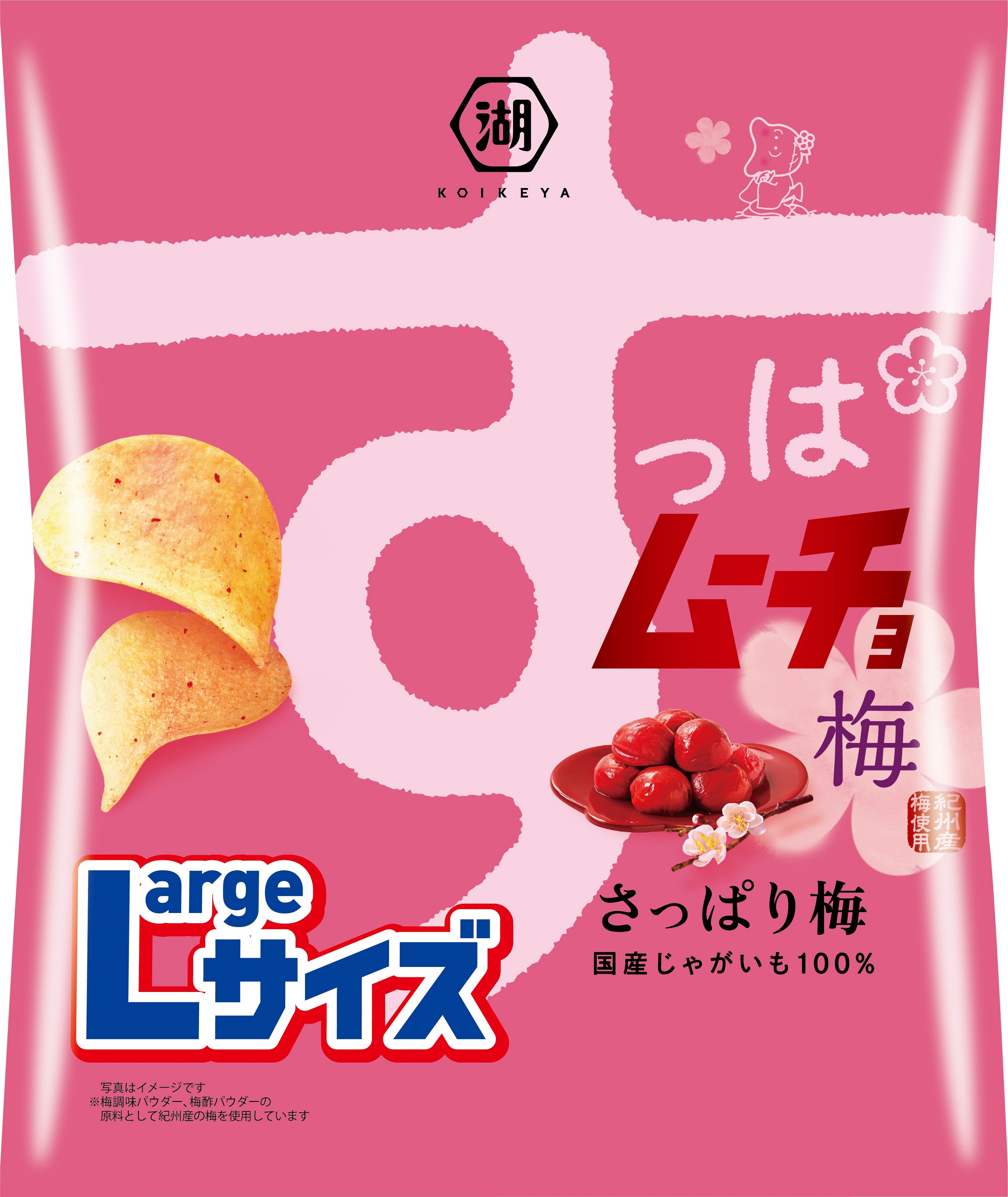 湖池屋のLサイズすっぱムーチョさっぱり梅　108g×12袋　ポテトチップス ポテチ じゃがいも 湖池屋 おやつ お菓子 スナック菓子