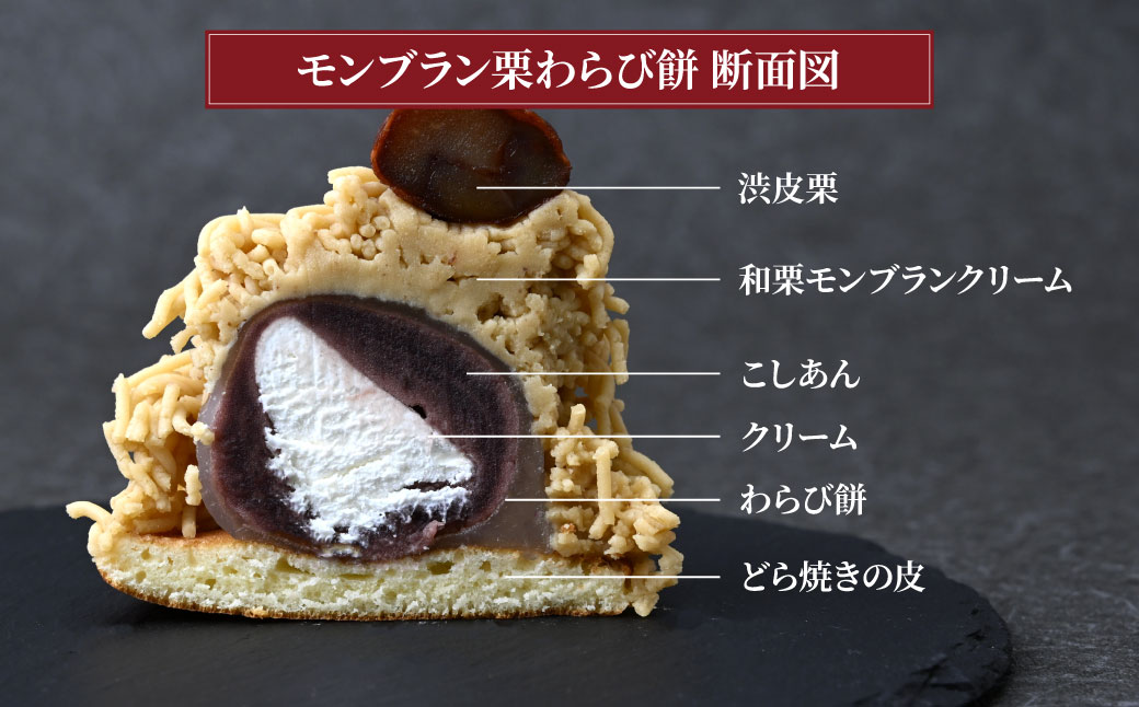 モンブラン栗わらび餅 3個 | モンブラン わらび餅 スイーツ 国産 和栗