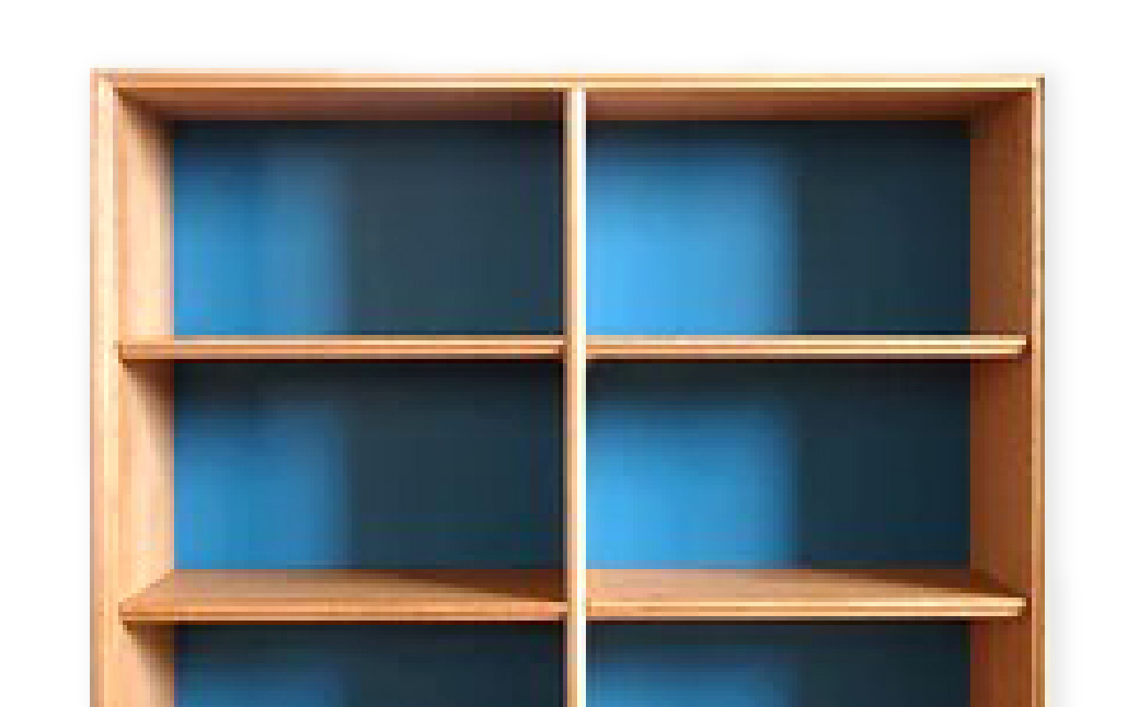 本棚 ブックシェルフ 組立式 W900×D300×H970(mm) / Blue | 家具 ラック 木製 子供部屋 収納棚 棚 インテリア 日本製 オーク モダン アンティーク ビンテージ おしゃれ 青 ブルー BELLBET 埼玉県 東松山市