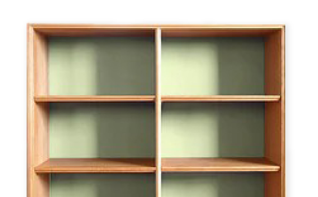 本棚 ブックシェルフ 組立式 W900×D300×H970(mm) / Frost Green | 家具 ラック 木製 子供部屋 収納棚 棚 インテリア 日本製 オーク モダン アンティーク ビンテージ おしゃれ 緑 グリーン BELLBET 埼玉県 東松山市