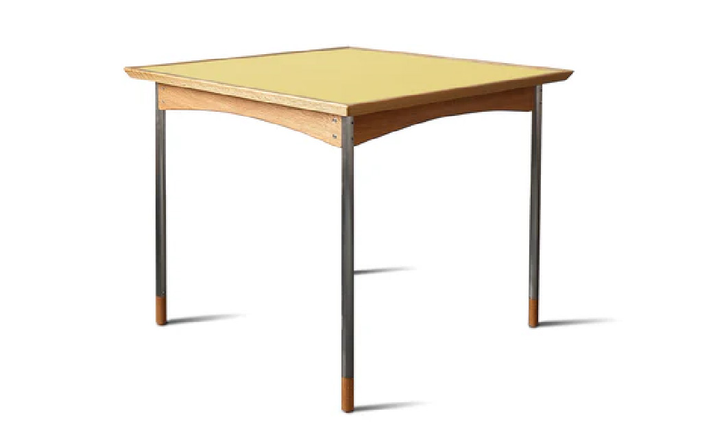 家具 スクエアテーブル 組立式 800×800×H710(mm) / Pale Yellow | 机 テーブル ダイニングテーブル 四角テーブル 木製 食卓 リビング インテリア 日本製 2人用 オーク モダン アンティーク ビンテージ おしゃれ 黄 イエロー BELLBET 埼玉県 東松山市