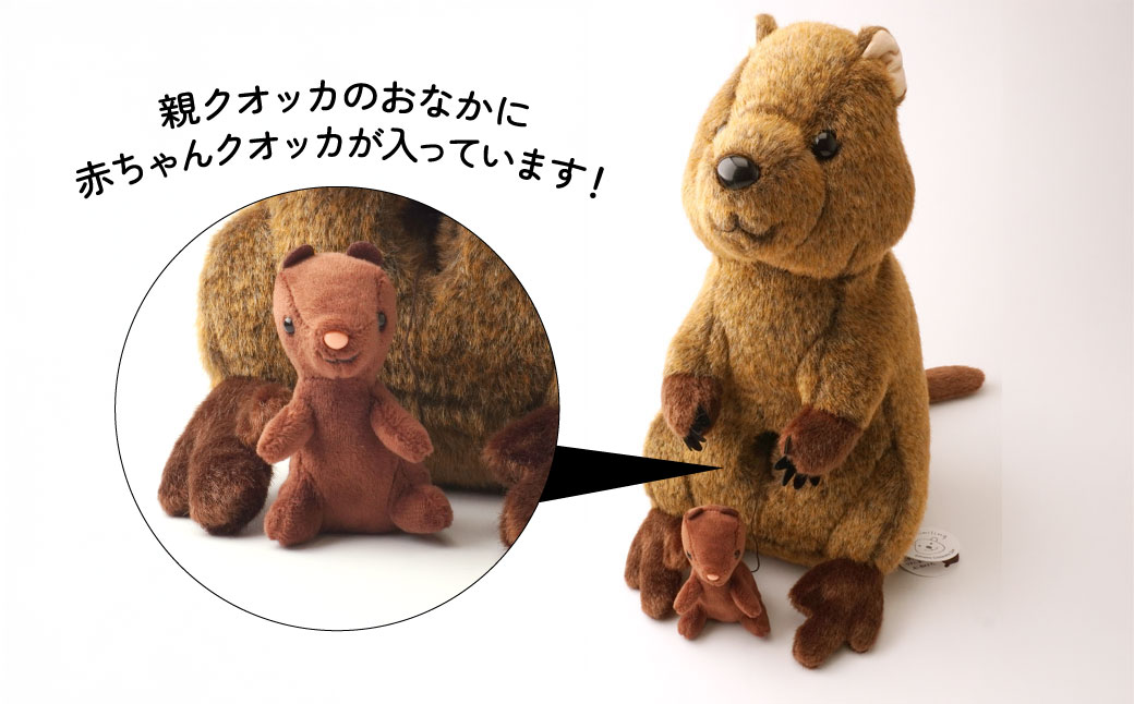 クオッカぬいぐるみ＆ストラップセット | ぬいぐるみ キーホルダー ストラップ クオッカ こども動物自然公園 プレゼント オリジナル グッズ ホビー 動物 かわいい クオッカグッズ 埼玉県こども自然動物公園 埼玉県 東松山市