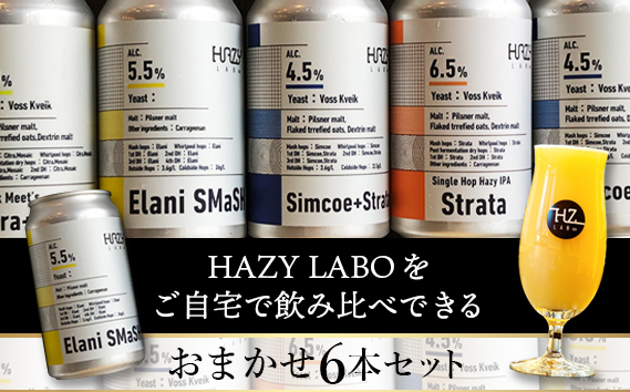 No.369 HAZY LABOの350ml缶おまかせ6本セット