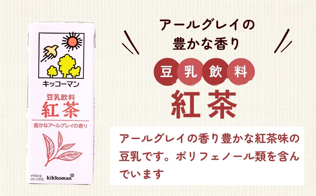 キッコーマン 調製豆乳200ml＋豆乳飲料紅茶200ml 各1ケース | 豆乳 飲料 紅茶 大豆 パック 健康 キッコーマンソイフーズ株式会社 埼玉県 狭山市